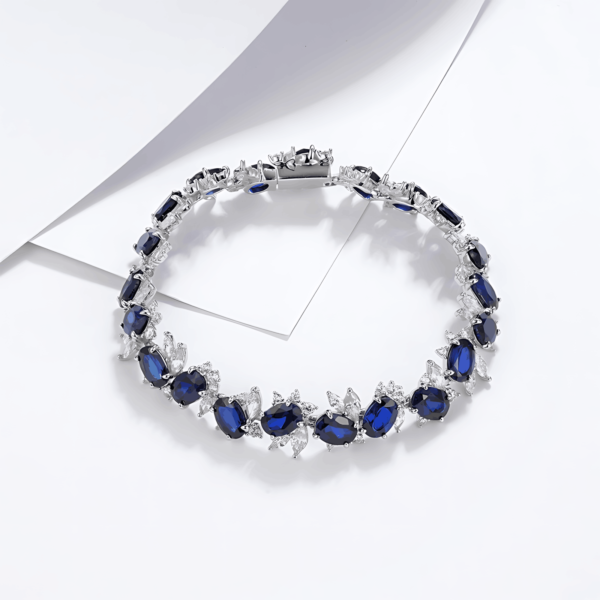 Hot pick light luxury luxury cultivated emerald bracelet women S925 silver inlaid cultivated colorful treasure bracelet wind - Image 4