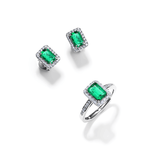 New S925 silver earrings female cultivation emerald retro light luxury wind earrings - Image 5