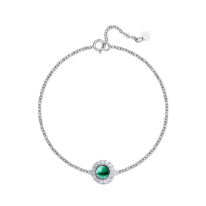 S925 Silver Cultivated Emerald Bracelet Girls Niche Design Premium Hand Jewelry Valentine's Day Gift