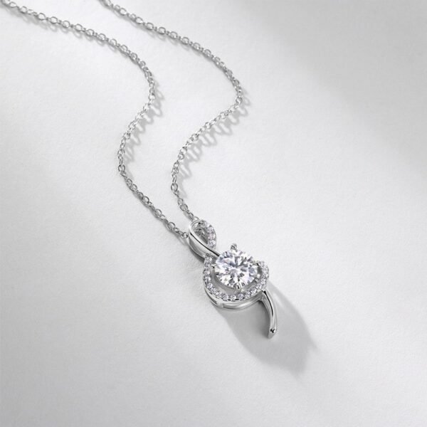 Beautiful note cultivation ruby necklace women S925 silver with cultivation color treasure collarbone chain fashion - Image 2