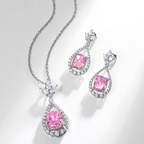 12ct egg-shaped 8_10 earrings light luxury temperament 925 silver high carbon diamond earrings female - Image 2