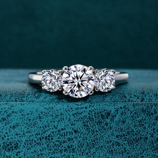 New S925 sterling silver moissanite ring three lifetimes diamond finger ring women's fashion light luxury wedding customized - Image 3