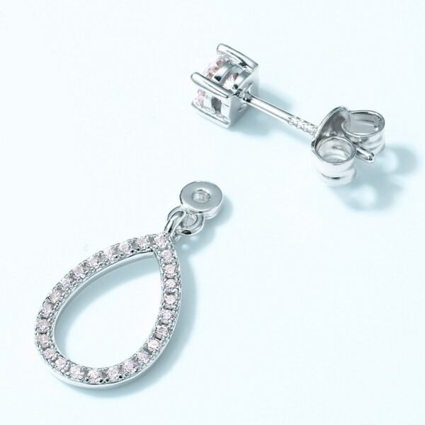 Summer on the new S925 silver moissanite earrings female models sweet water drop earrings light luxury fashion pear-shaped wind - Image 3