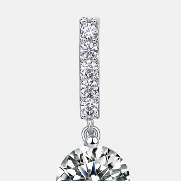 Moissanite earrings female S925 silver claw set super flash colorful diamond earrings fashion senior sense - Image 3