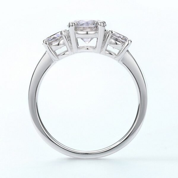New S925 sterling silver moissanite ring three lifetimes diamond finger ring women's fashion light luxury wedding customized - Image 4