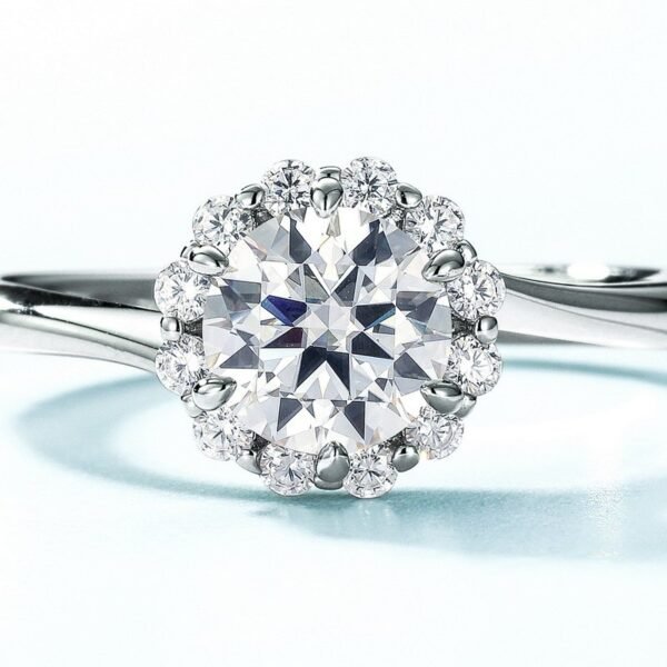 Brilliant moissanite ring S925 silver full inlaid colored treasure engagement proposal diamond ring Europe and the United States fashion light luxury - Image 4