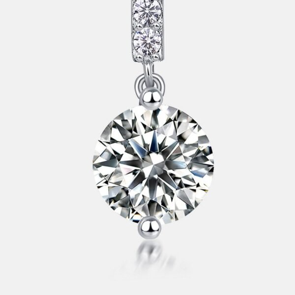 Moissanite earrings female S925 silver claw set super flash colorful diamond earrings fashion senior sense - Image 4