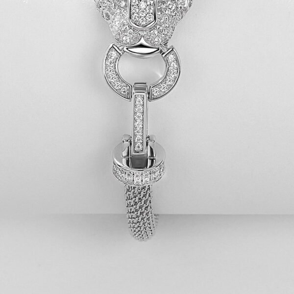Paragraph fell into the Milky Way delicate cheetah bracelet S925 silver micro-set full of diamonds light luxury hand jewelry fashion personality - Image 4