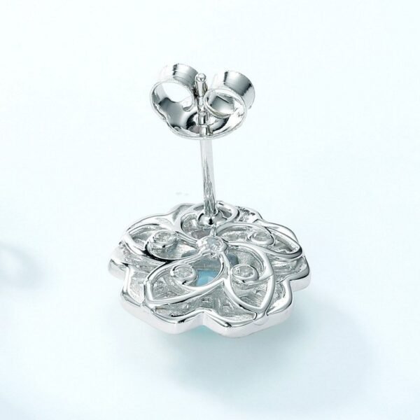Celebrity flower earrings S925 silver ice flower cut high carbon diamond earrings earrings wind light luxury fashion - Image 4