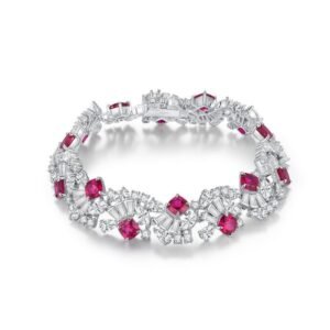 Heavy Cultured Colored Treasure Bracelet Women S925 Silver Set Cultured Cultured Emerald Hand Jewelry Premium Light Luxury