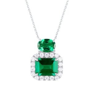 Cultivation grandmother necklace S925 silver claw set cultivation color treasure collarbone chain vintage noble temperament