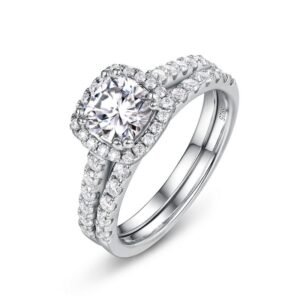 Tanabata new S925 silver moissanite ring female luxury group set finger ring noble and elegant charming style