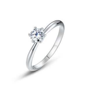 Genuine radiant moissanite diamond ring female S925 silver proposal engagement ring couple ring simple fashion