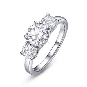 New S925 sterling silver moissanite ring three lifetimes diamond finger ring women's fashion light luxury wedding customized