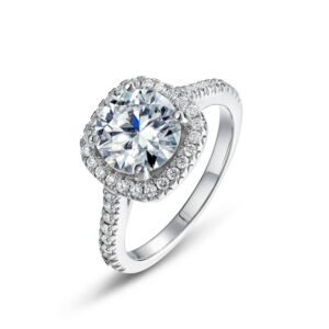 Hot Pick Classic Square Wrap Moissanite Ring S925 Sterling Silver Luxury Couple Proposal Engagement Ring Light Luxury Fashion