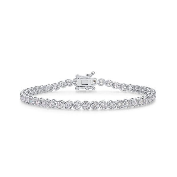 S925 sterling silver moissanite bracelet female single row around set full of diamonds hand jewelry simple fashion personality