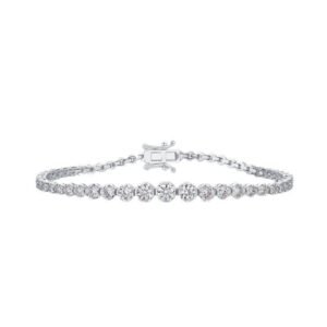 S925 silver moissanite bracelet female single row full set full diamond moissan hand jewelry wind light luxury fashion