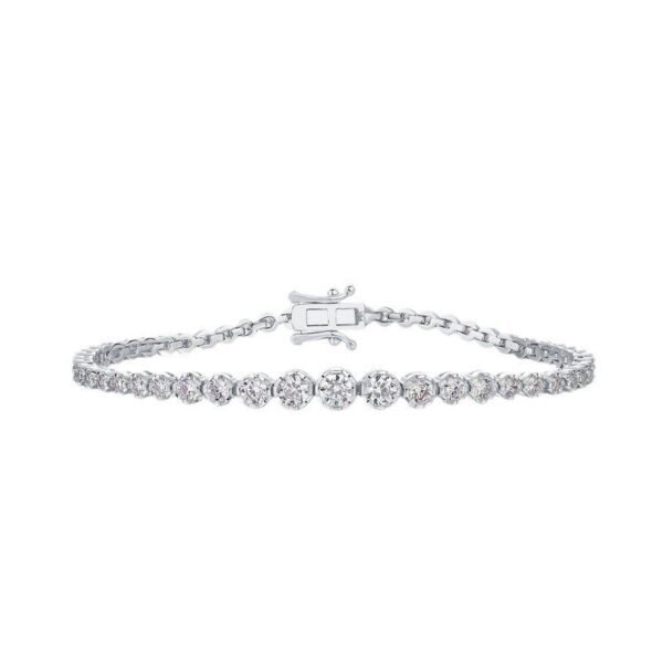 S925 silver moissanite bracelet female single row full set full diamond moissan hand jewelry wind light luxury fashion