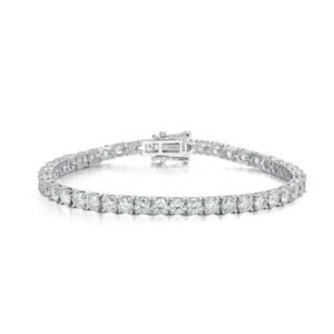 Brilliant moissanite bracelet S925 silver full moissanite full diamonds hand jewelry light luxury sparkling personality