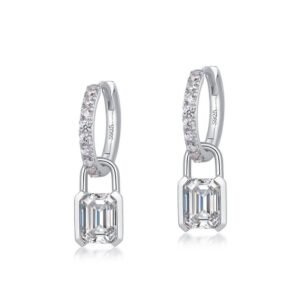 S925 silver moissanite earrings with diamonds radiant earrings light luxury fashion minimalist niche versatile