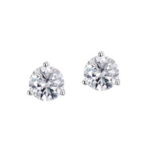 Brilliant moissan sterling silver earrings S925 silver claw set moissanite earrings in Europe and the United States simple personality match