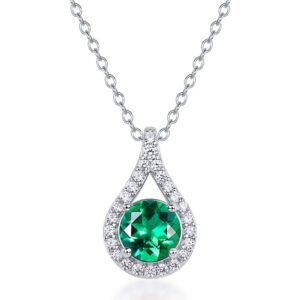Sterling Silver Cultivated Ruby Drops Necklace Women S925 Silver with Colorful Treasure Collarbone Chain Customized