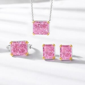 Wind Pink High Carbon Diamond Ring Premium Niche Jewelry Rings Shake Live