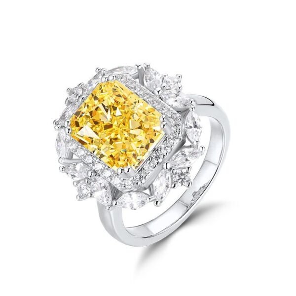 Direct hot sale 925 silver luxury high carbon diamond ring full of diamonds female detachable pendant dual-purpose models
