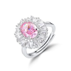 Personalized S925 Silver 4ct High Carbon Diamond Ring Fashion Oval 7_9 Ring