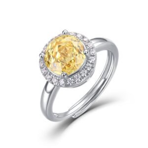 S925 silver millenary rose cut colored zirconia ring surrounded by colorful stones open finger ring fashion simple