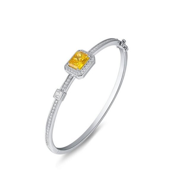 New S925 silver bracelet ice flower cut high carbon diamond hand jewelry fashion light luxury wind spot