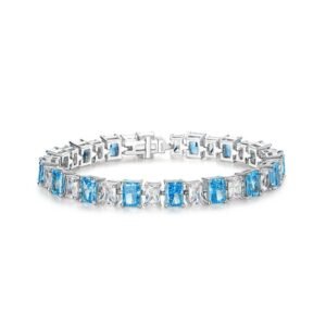 New S925 silver ice flower cut high carbon diamond bracelet light luxury ins niche design new year gift