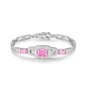 Spring S925 silver bracelet female ice flower cut high carbon diamond light luxury hand jewelry exquisite fashion simple holiday gift