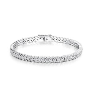 S925 sterling silver with sparkling full diamond bracelet men and women models tide hip-hop jewelry birthday gift