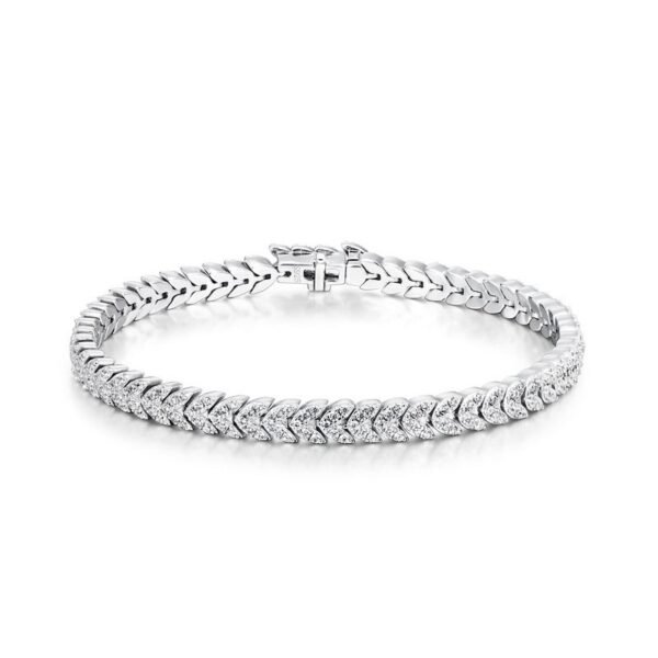S925 sterling silver with sparkling full diamond bracelet men and women models tide hip-hop jewelry birthday gift