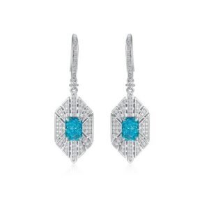925 Silver 4.2ct Ice Flower Cut Goose Yellow High Carbon Diamond Ear Hooks Luxury Earrings Manufacturer