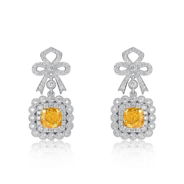 Wind high carbon diamond earrings girls shaking the same exaggerated luxury S925 silver earrings