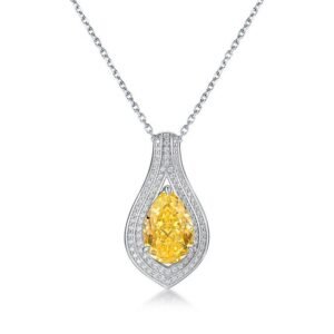 S925 Silver Pendant Ice Flower Cut High Carbon Diamond Necklace Fashion