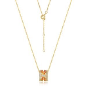 Hot pick light luxury lutong color zirconia necklace women S925 silver with rainbow zirconia lockbone pendant customized