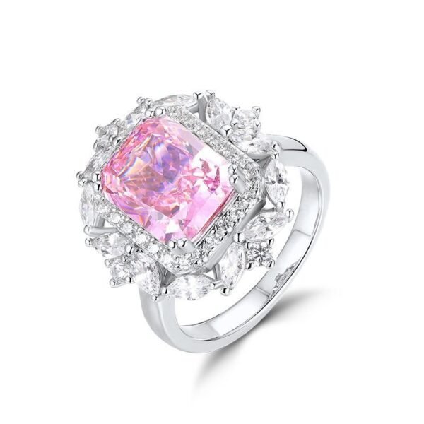 Direct hot sale 925 silver luxury high carbon diamond ring full of diamonds female detachable pendant dual-purpose models - Image 6
