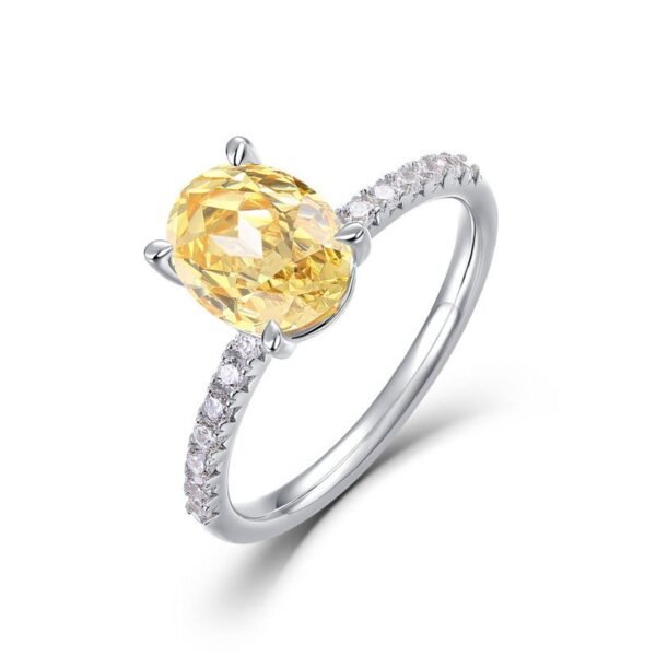 Pigeon egg colorful treasure ring female S925 silver millennium rose cut color zirconium engagement finger ring fashion simple - Image 6