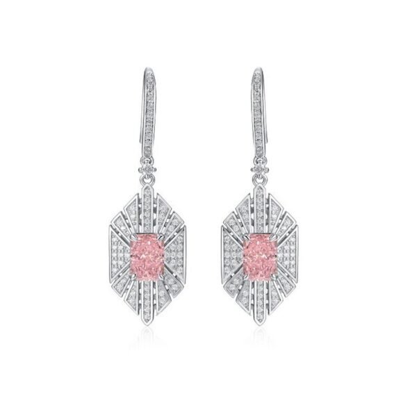 925 Silver 4.2ct Ice Flower Cut Goose Yellow High Carbon Diamond Ear Hooks Luxury Earrings Manufacturer - Image 6