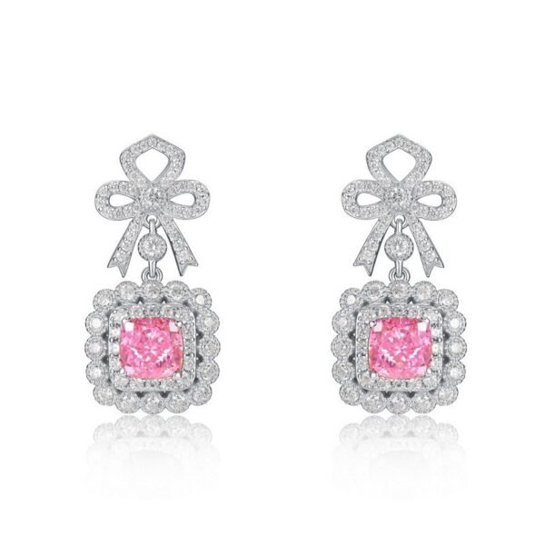 Wind high carbon diamond earrings girls shaking the same exaggerated luxury S925 silver earrings - Image 6