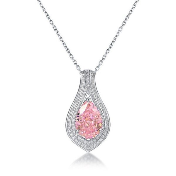 S925 Silver Pendant Ice Flower Cut High Carbon Diamond Necklace Fashion - Image 6