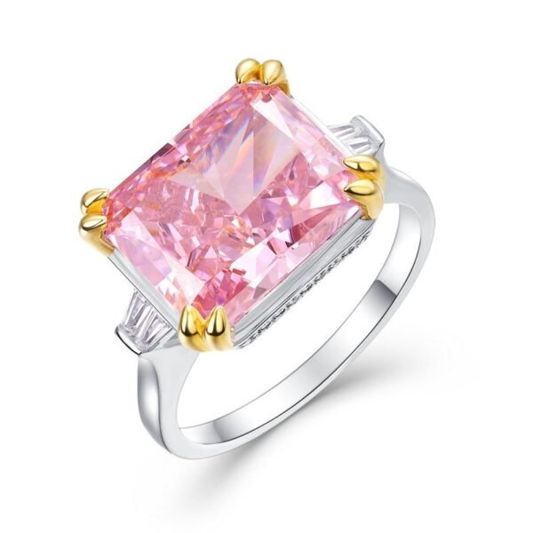 Wind Pink High Carbon Diamond Ring Premium Niche Jewelry Rings Shake Live - Image 6