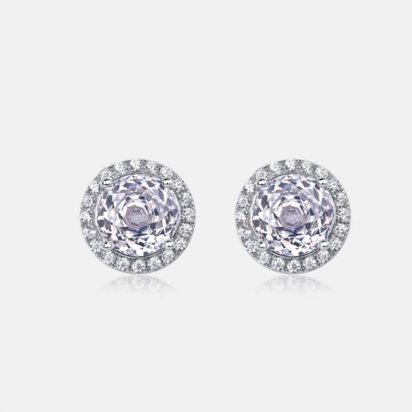 Millennium rose cut color zirconium hollow earrings S925 silver sparkling colorful treasure earrings light luxury and hundred - Image 7