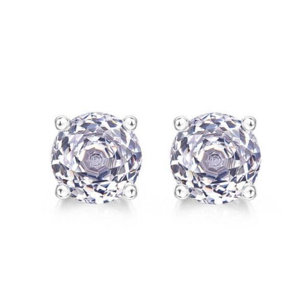 Sparkling rose cut zirconia earrings S925 silver inlaid colorful treasure fashion earrings simple flowers - Image 7