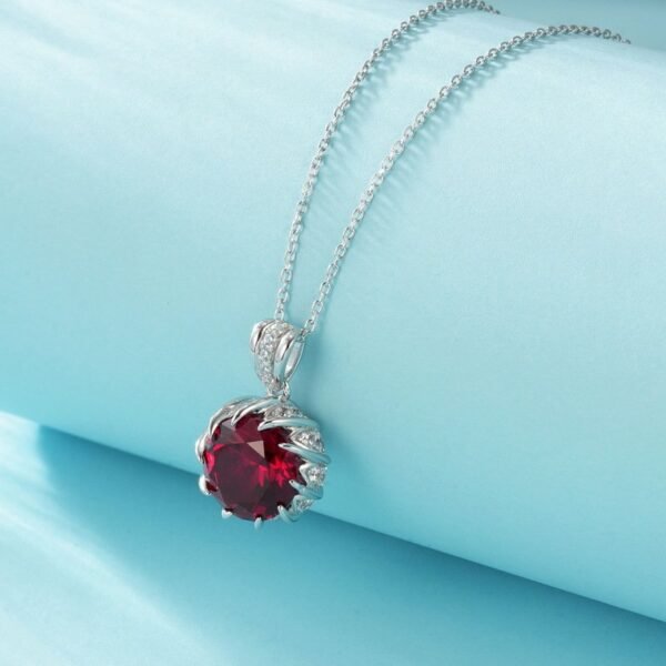 Flower sparkling colorful treasure necklace S925 silver inlaid cultivated colorful treasure collarbone chain light luxury atmosphere - Image 6