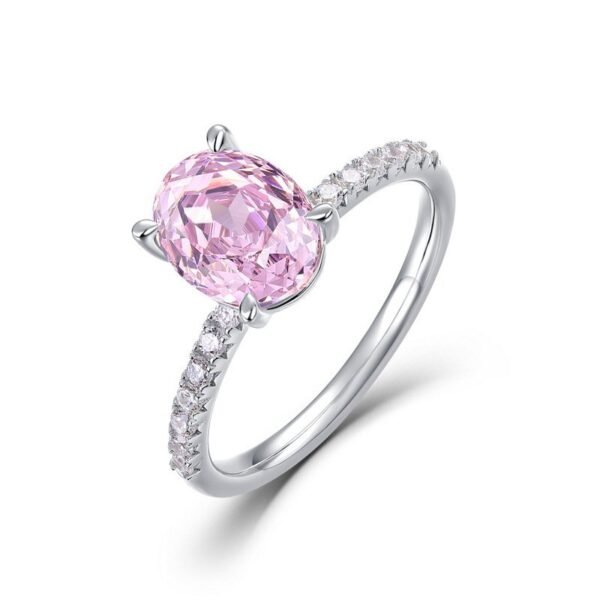 Pigeon egg colorful treasure ring female S925 silver millennium rose cut color zirconium engagement finger ring fashion simple - Image 7