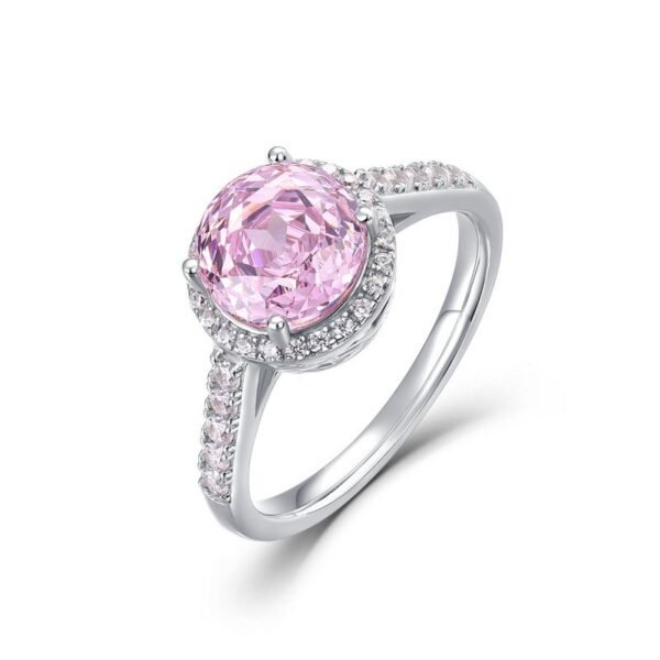 Millennium rose cut zirconia ring S925 silver encircled with super sparkling colorful treasure finger ring fashion simple - Image 7